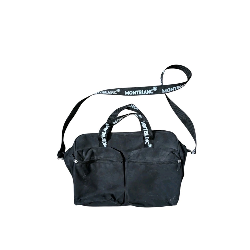MONTBLANC Parfum Black NylonGym Travel Luggage Duffle Shoulder Bag